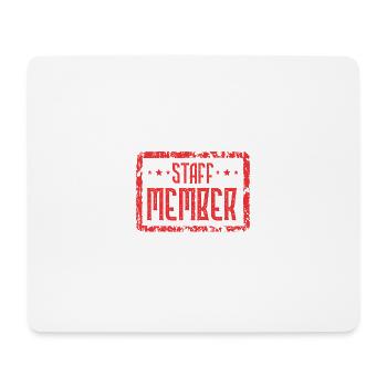 Staff Member Heart - Mouse Pad (horizontal) - white - Front