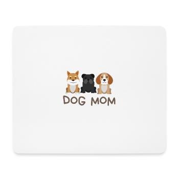 Dog Mom mit 3 Hunden - Mousepad (Querformat) - Weiß - Vorne