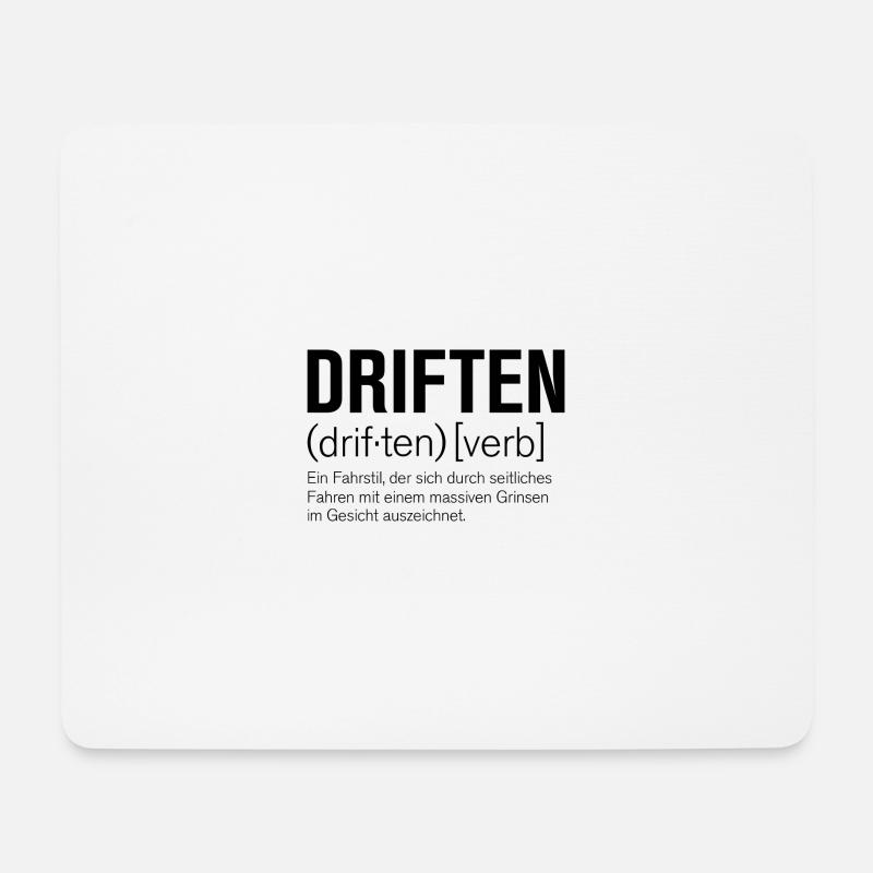 Driften - Mousepad (Querformat) - Weiß