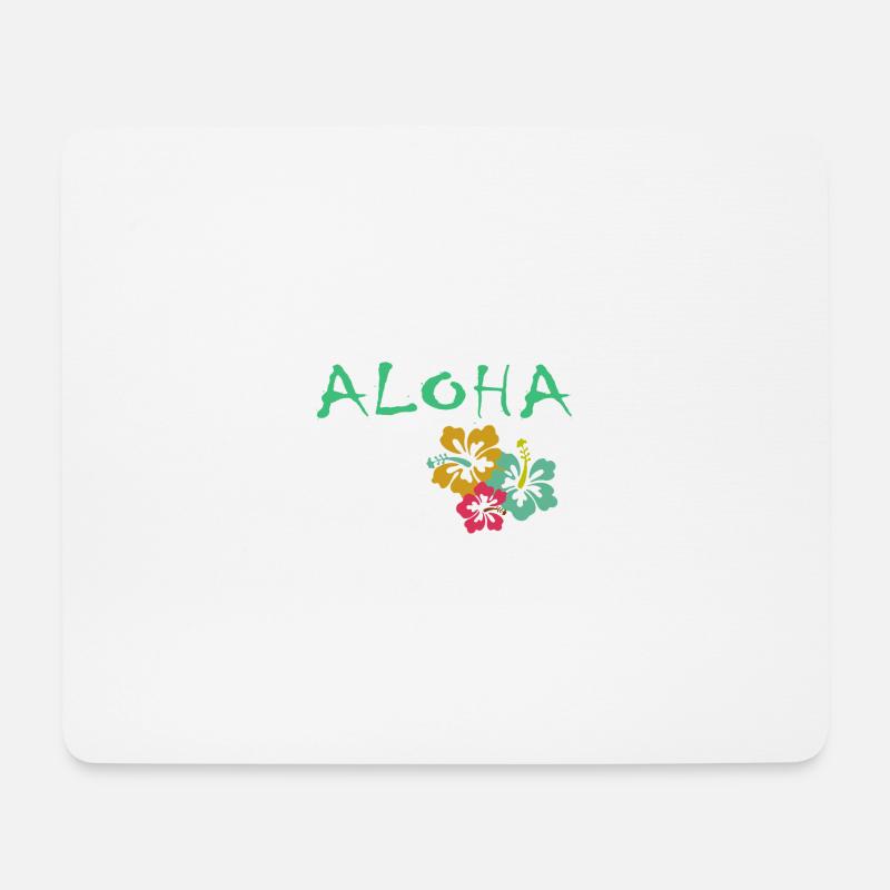 ALOHA - Mousepad (Querformat) - Weiß