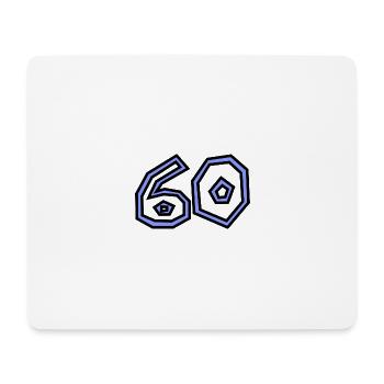 60 - Mousepad (Querformat) - Weiß - Vorne
