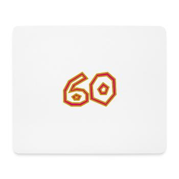 60. 60 ANS. 60e ANNIVERSAIRE. ANNIVERSAIRE 60 ANS. - Tapis de souris (format paysage) - blanc - Devant