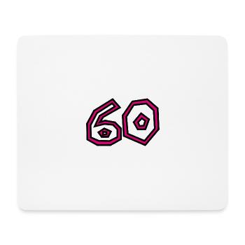 60. 60 YEARS. 60th ANNIVERSARY. 60TH BIRTHDAY. - Mouse Pad (horizontal) - white - Front