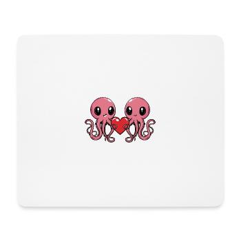 Octopus Couple Valentine's Day - Mouse Pad (horizontal) - white - Front
