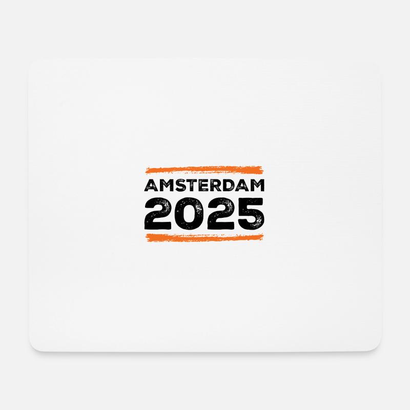 Amsterdam 2025 Spruch - Mousepad (Querformat) - Weiß