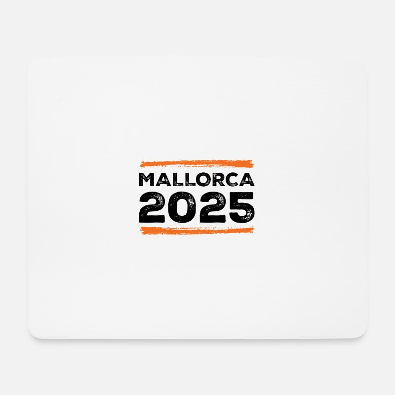 Mallorca 2025 Spruch - Mousepad (Querformat) - Weiß