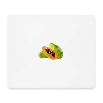 Low Poly Papaya - Mousepad (Querformat) - Weiß - Vorne