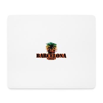 Palmiers de Barcelone 2025 - Tapis de souris (format paysage) - blanc - Devant