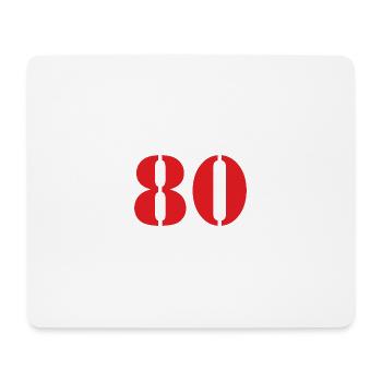 80. 80 JAHRE. 80. JUBILÄUM. 80-JAHRES-JUBILÄUM. - Mousepad (Querformat) - Weiß - Vorne