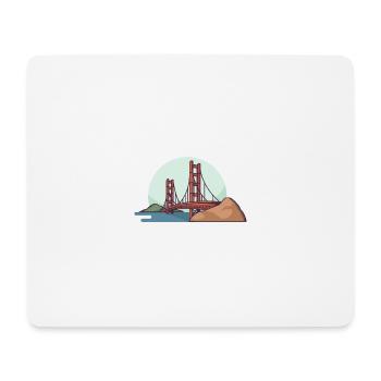 Golden Gate Bridge - Mousepad (Querformat) - Weiß - Vorne