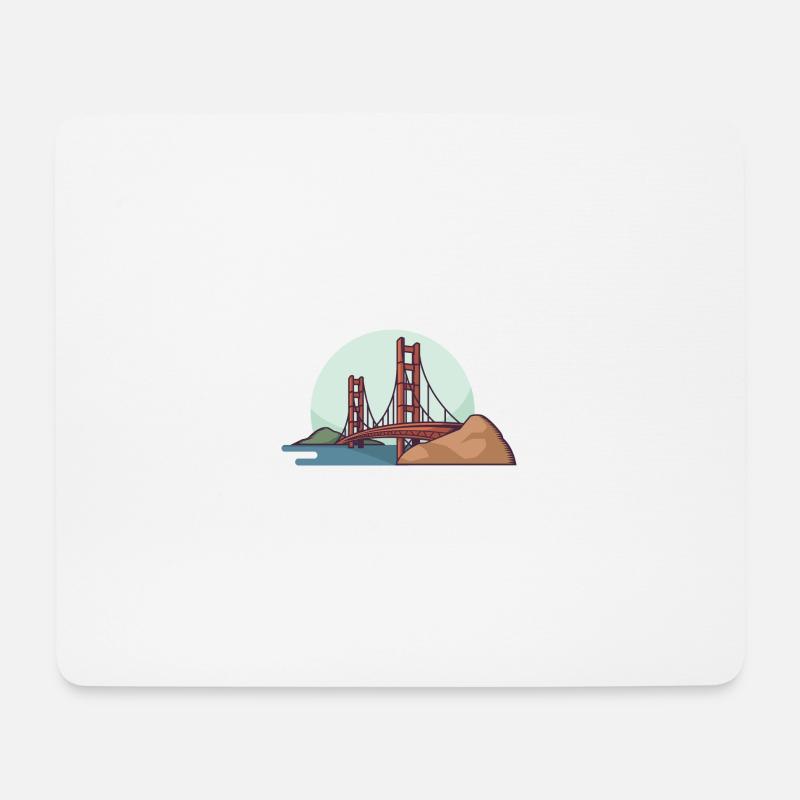 Golden Gate Bridge - Mouse Pad (horizontal) - white