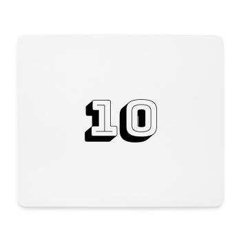 10 - Mousepad (Querformat) - Weiß - Vorne