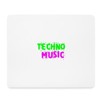 Techno music - Mouse Pad (horizontal) - white - Front