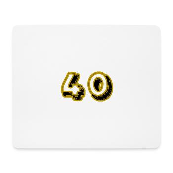 40. 40 JAHRE. 40-JÄHRIGES JUBILÄUM. 40-JÄHRIGES JUBILÄUM. - Mousepad (Querformat) - Weiß - Vorne