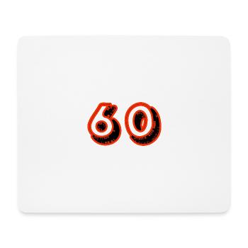 60. 60 ANS. 60e ANNIVERSAIRE. ANNIVERSAIRE 60 ANS. - Tapis de souris (format paysage) - blanc - Devant