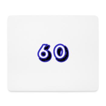 60. 60 YEARS. 60th ANNIVERSARY. 60TH BIRTHDAY. - Mouse Pad (horizontal) - white - Front
