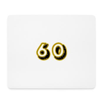 60. 60 ANS. 60e ANNIVERSAIRE. ANNIVERSAIRE 60 ANS. - Tapis de souris (format paysage) - blanc - Devant