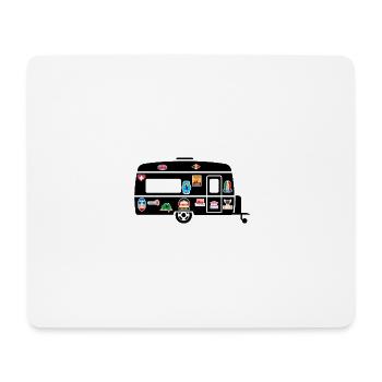 Caravan with stickers - Mouse Pad (horizontal) - white - Front