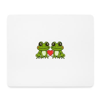 Grenouille Couple Saint-Valentin - Tapis de souris (format paysage) - blanc - Devant