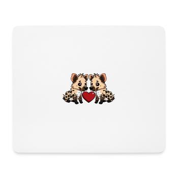Hyena Couple Valentine's Day - Mouse Pad (horizontal) - white - Front