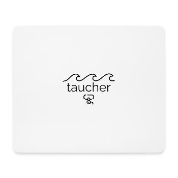 Taucher - Design mit Wellen und Taucherbrille - Mousepad (Querformat) - Weiß - Vorne