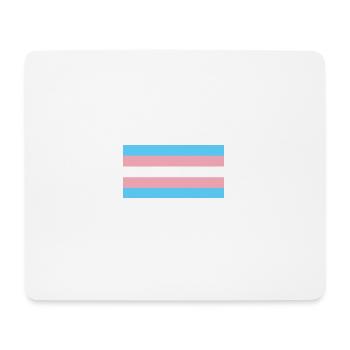 Trans-Flagge Design - Mousepad (Querformat) - Weiß - Vorne