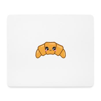 Croissant Doux Kawaii - Tapis de souris (format paysage) - blanc - Devant