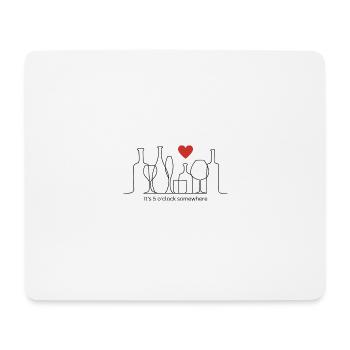 It's 5 o'clock somewhere - Mousepad (Querformat) - Weiß - Vorne