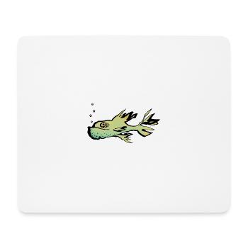 Poisson - Tapis de souris (format paysage) - blanc - Devant