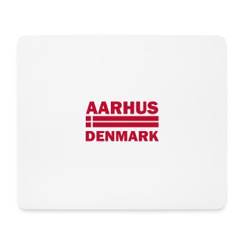 Aarhus Dänemark Stadtflagge - Mousepad (Querformat) - Weiß - Vorne