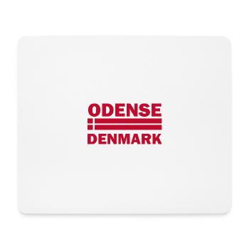 Odense, Dänemark Gestreifte Flagge - Mousepad (Querformat) - Weiß - Vorne