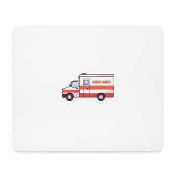 Medic Ambulance Art - Mouse Pad (horizontal) - white - Front