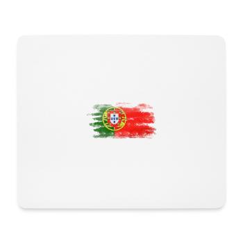 Drapeau du Portugal – Conception de coups de pinceau aquarelle - Tapis de souris (format paysage) - blanc - Devant
