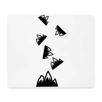 Berge Mountains Silhouette - Mouse Pad (horizontal) - white - Front