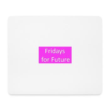 Vendredis pour le futur slogan rose - Tapis de souris (format paysage) - blanc - Devant