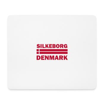 Text der Silkeborg-Dänemark-Flagge - Mousepad (Querformat) - Weiß - Vorne