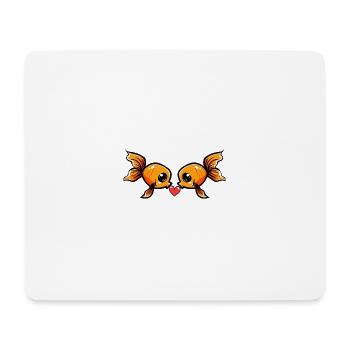 Goldfish Couple Fish Valentine's Day - Mouse Pad (horizontal) - white - Front