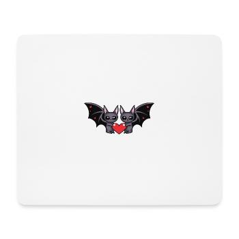 Fledermaus Paar Valentinstag - Mousepad (Querformat) - Weiß - Vorne