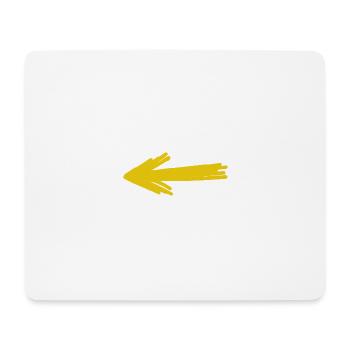 Flèche caractère icône design - Tapis de souris (format paysage) - blanc - Devant