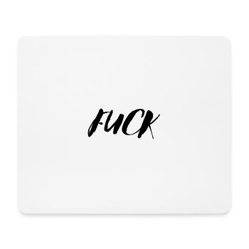 Fuck - Mousepad (Querformat) - Weiß - Vorne