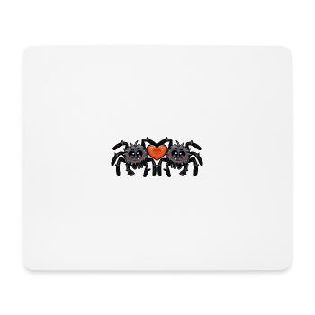 Tarantula Spinne Paar Valentinstag - Mousepad (Querformat) - Weiß - Vorne