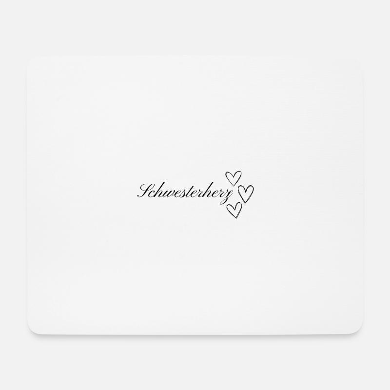 Schwesterherz - Mousepad (Querformat) - Weiß