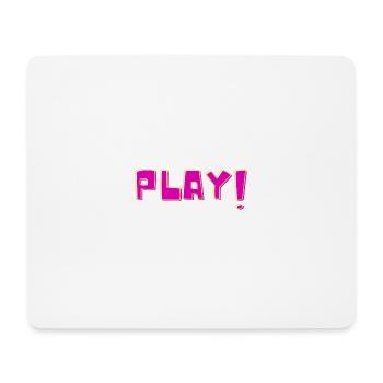 Play - Mousepad (Querformat) - Weiß - Vorne
