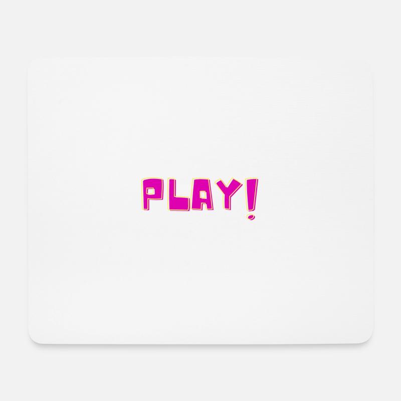 Play - Mousepad (Querformat) - Weiß