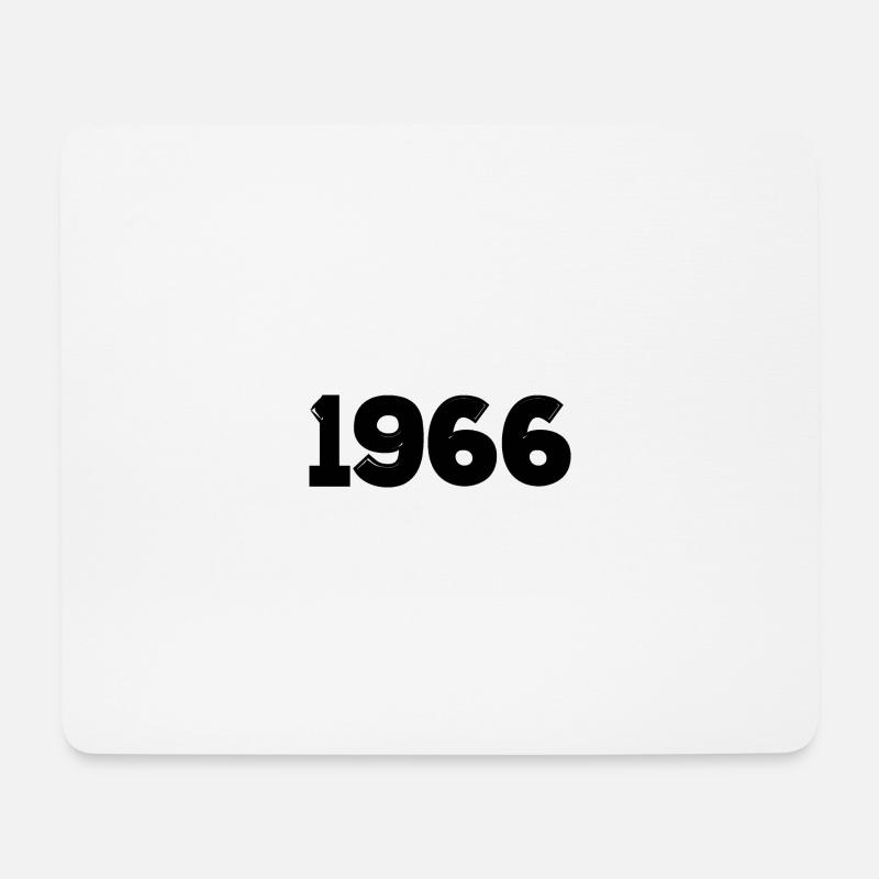 Jahr 1966 schwarz Geburtsjahr - Mousepad (Querformat) - Weiß