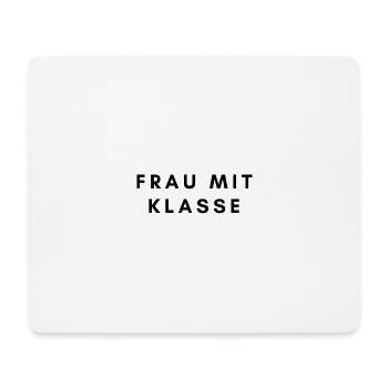Frau mit Klasse - Mousepad (Querformat) - Weiß - Vorne