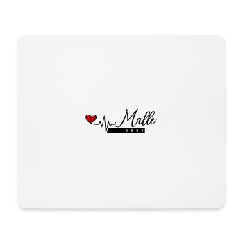 Malle 2025 Herzschlag Puls - Mousepad (Querformat) - Weiß - Vorne