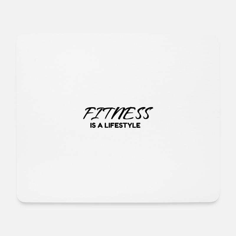 Fitness - Mousepad (Querformat) - Weiß