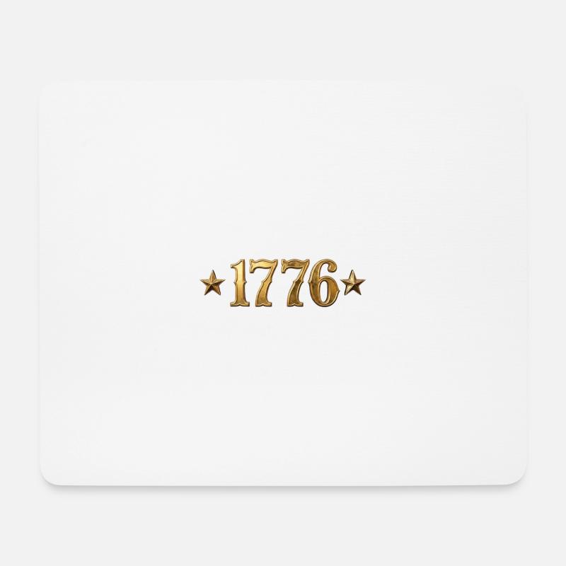1776 Vintage Gold Stars patriotisch - Mousepad (Querformat) - Weiß