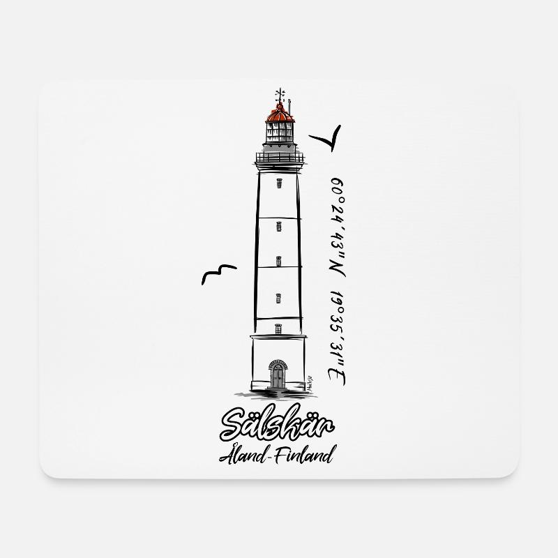 SÄLSKÄR LIGHTHOUSE, T-SHIRTS, LIGHTHOUSE PRODUKTE, GIFTS - Mousepad (Querformat) - Weiß